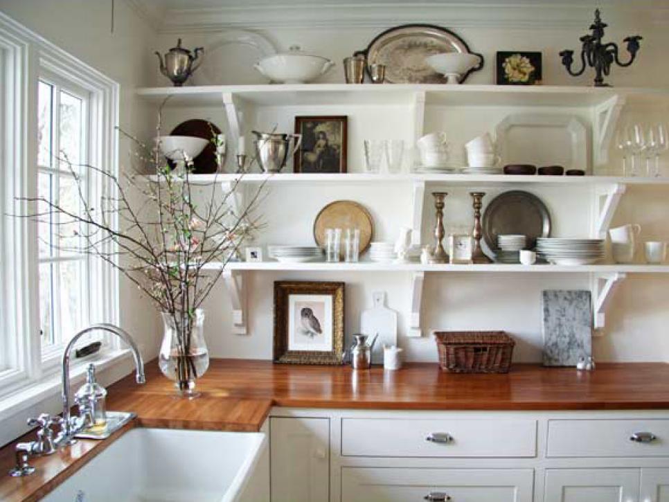 Design Ideas For Kitchen Shelving And, How To Organize Open Shelves In Bedroom