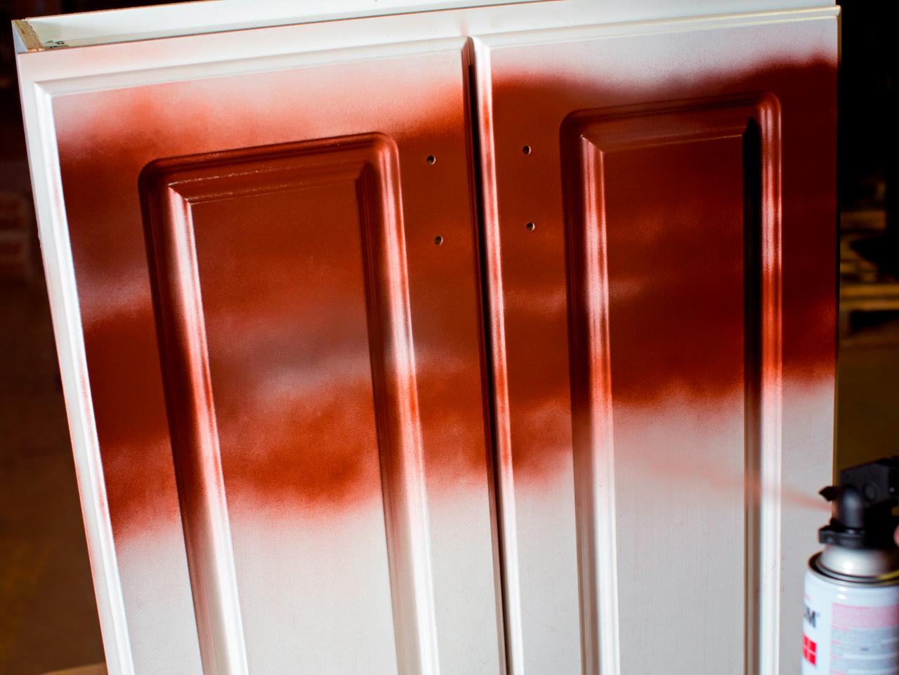 How To Paint Kitchen Cabinets With A Sprayed On Finish How Tos Diy