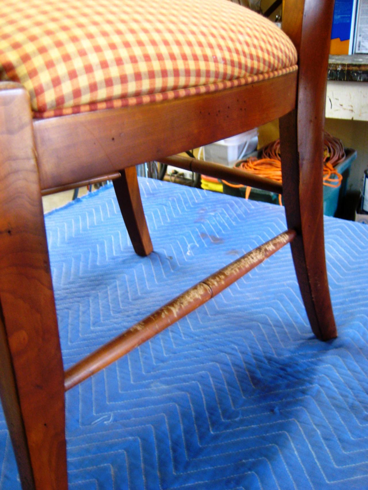 How To Repair Wood Furniture That Has, How To Fix Wooden Dining Chair Legs