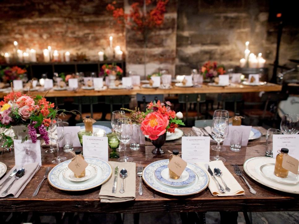 wedding table flowers