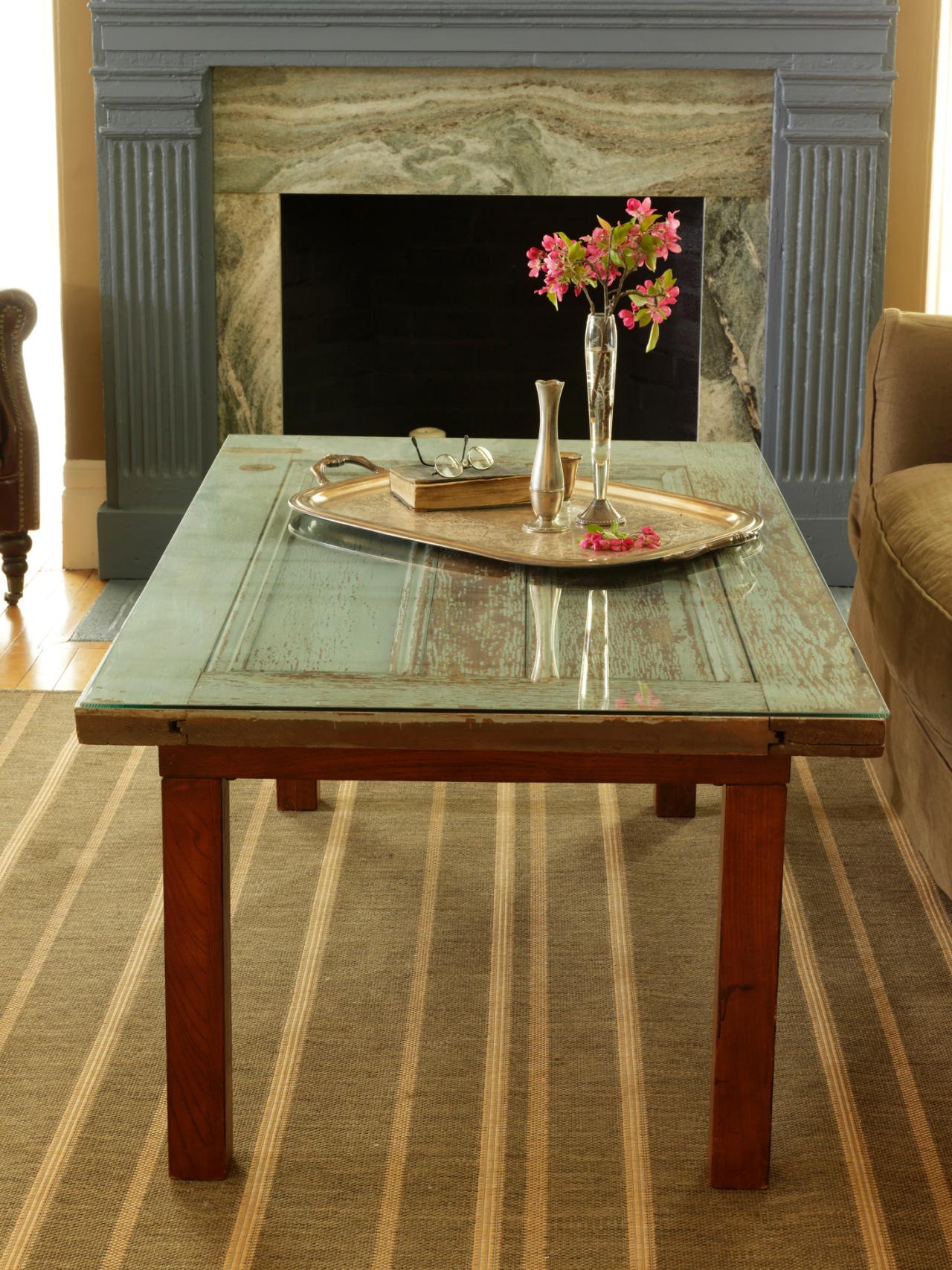 How To Repurpose A Door Into A Coffee Table How Tos Diy