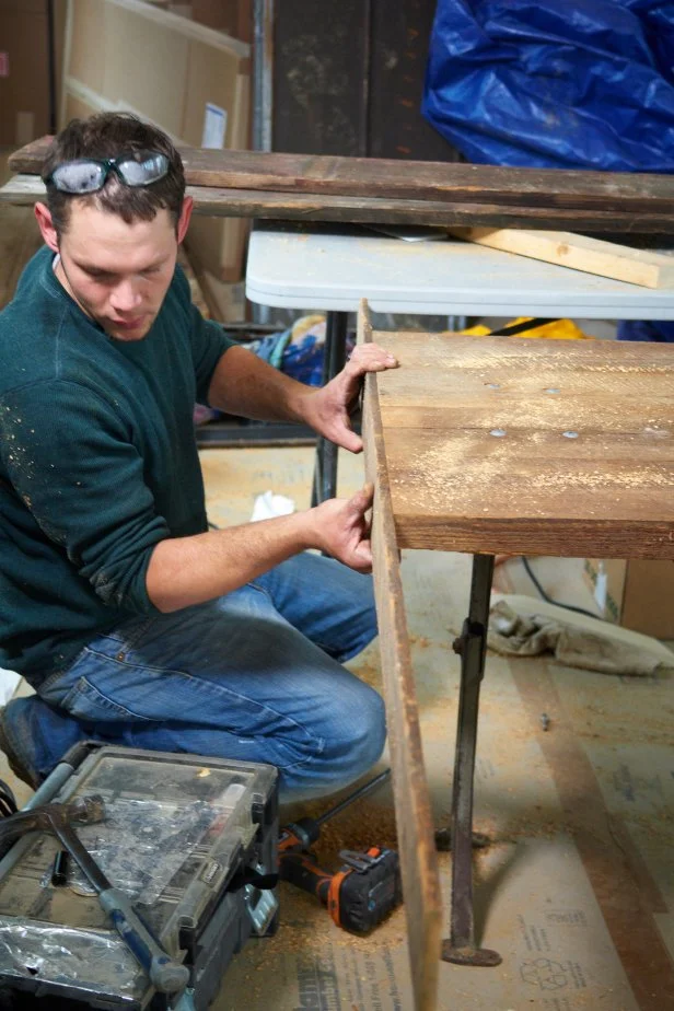 How to Build a Rustic Industrial Office Desk From Reclaimed Wood | HGTV