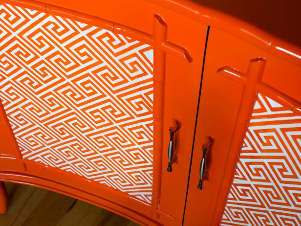 orange painted furniture