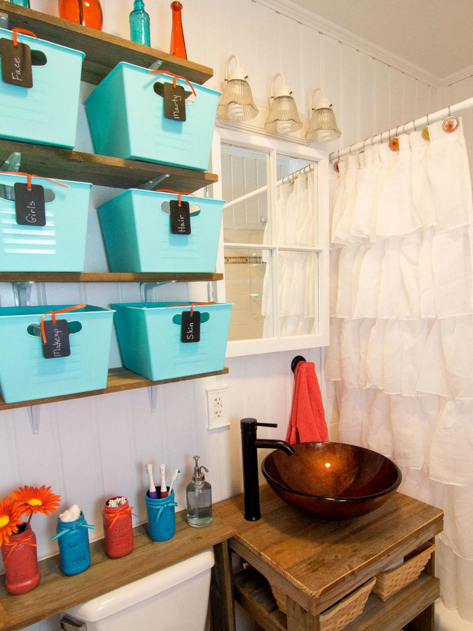 Big Ideas  for Small  Bathroom  Storage DIY