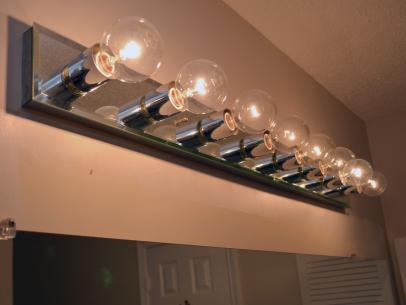How To Replace A Bathroom Light Fixture, 6 Bulb Vanity Light
