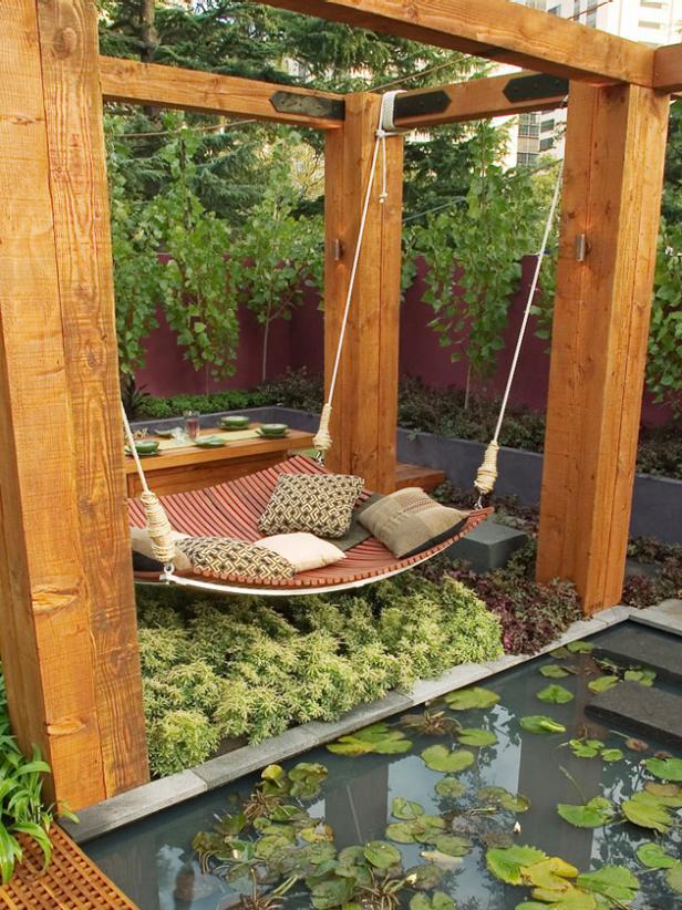 Asian inspired backyard