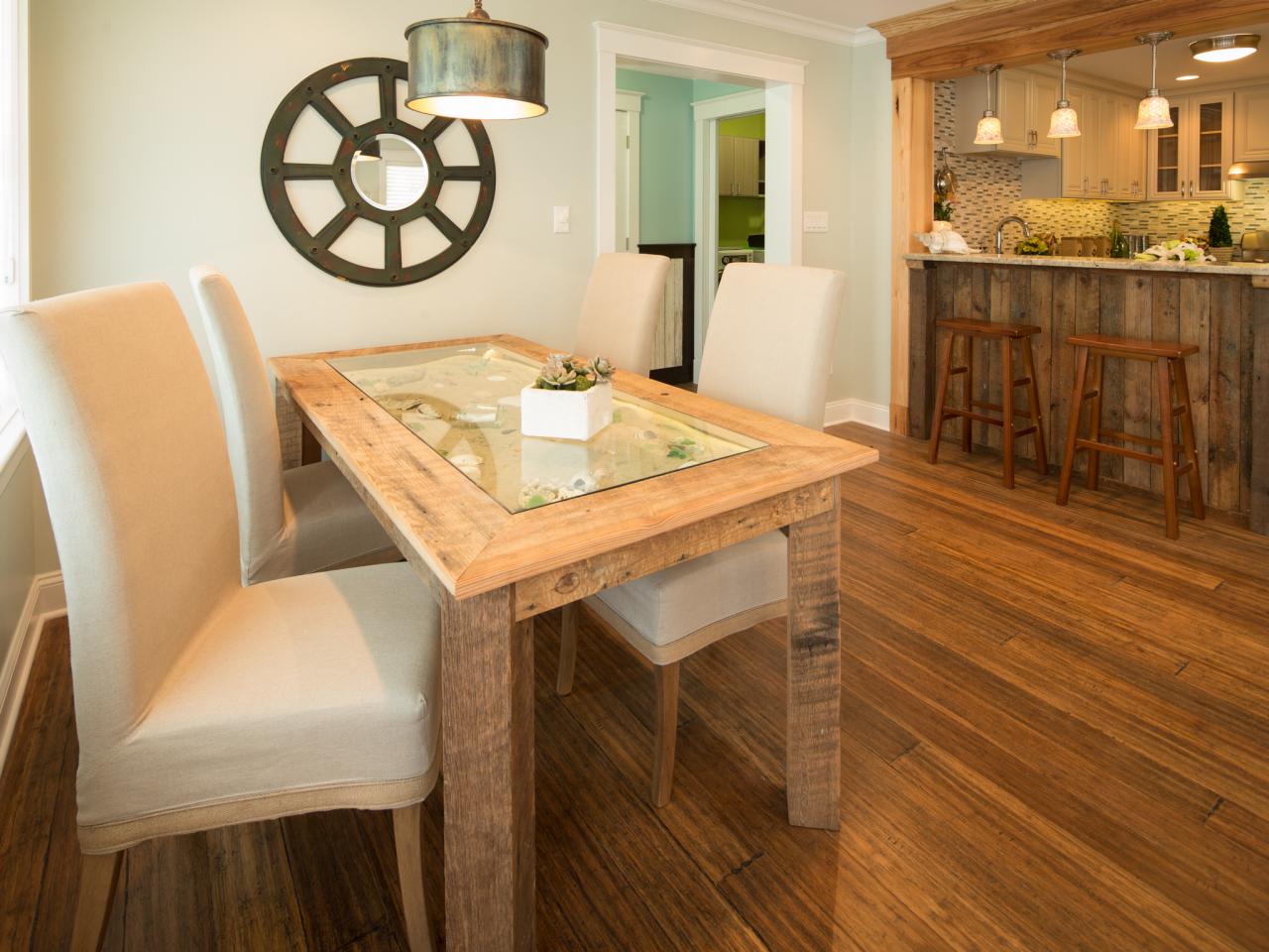 Build A Reclaimed Wood Dining Table, Reclaimed Wood Dining Table Lighting