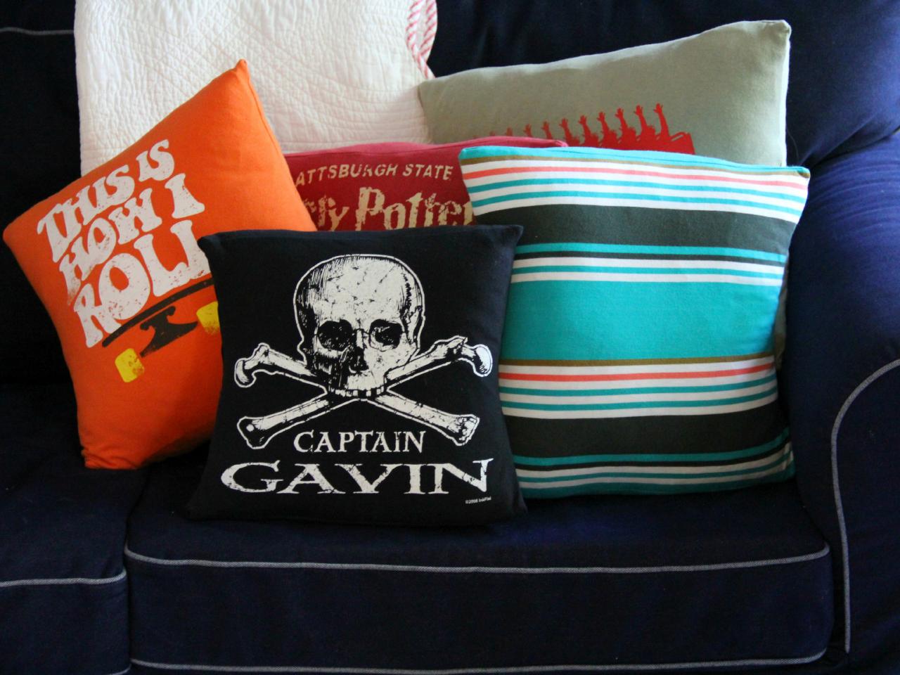 shirt pillows no sew