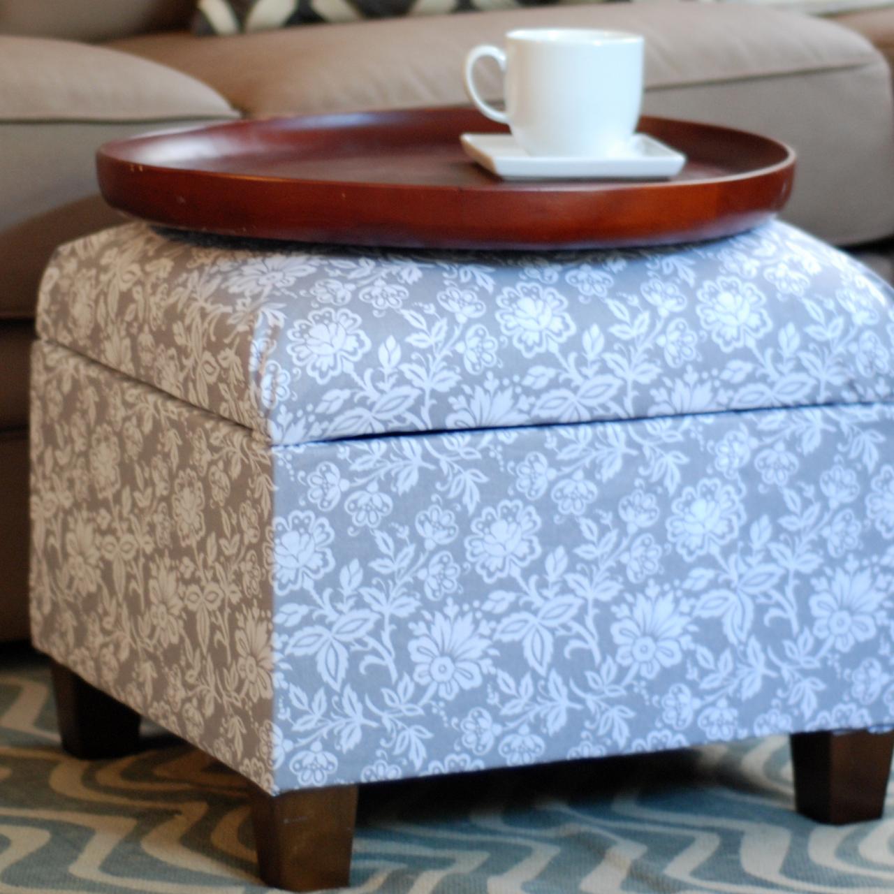 How to reupholster a simple footstool