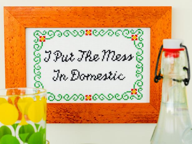 You've got better things to do than clean, so stop making excuses. Download this free pattern, spend some therapeutic time stitching, hang it on the wall and let everyone know your viewpoint on housekeeping.