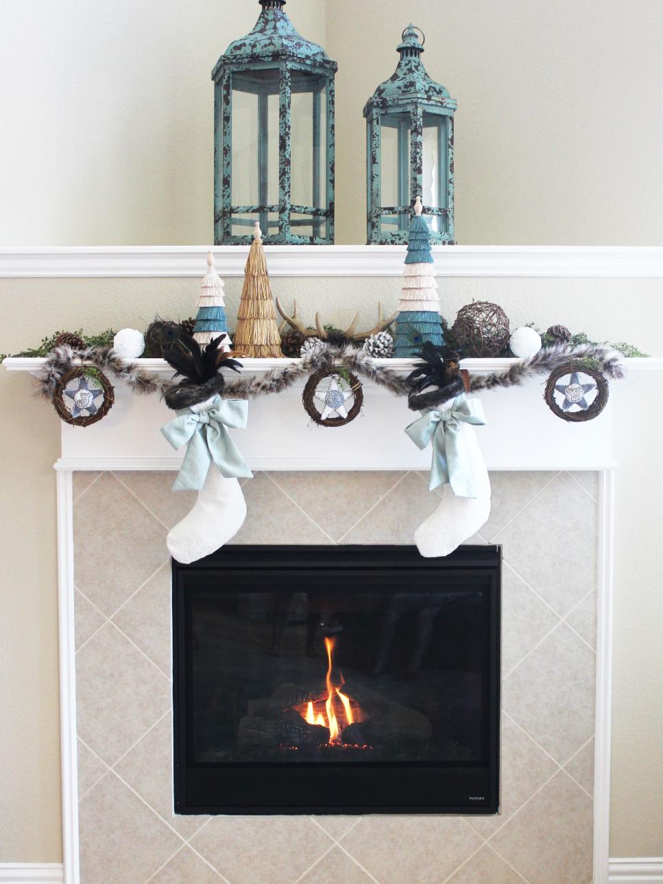 Five crafty bloggers were challenged to share their visions for the fireplace mantel design at HGTV