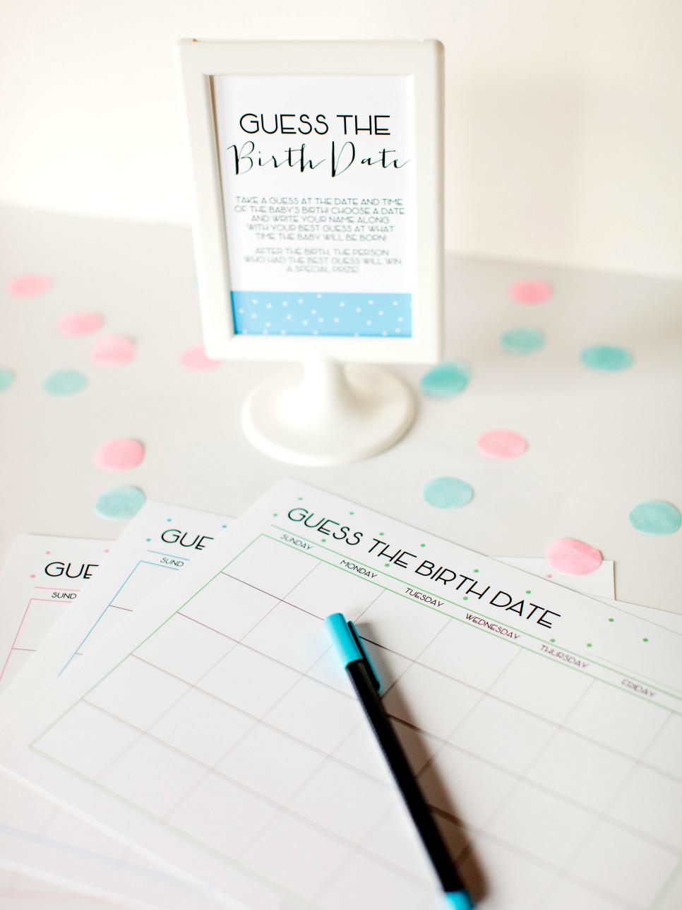 Baby Shower Games and Printable Game Cards | DIY