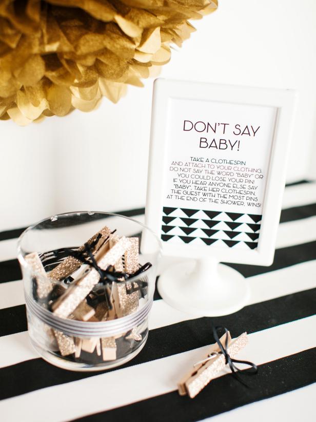 Boho Baby Shower games Don't Say Baby printable