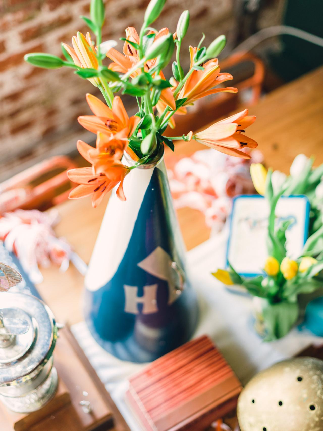 How To Use Megaphones As Varsity Chic Floral Vessels How Tos Diy