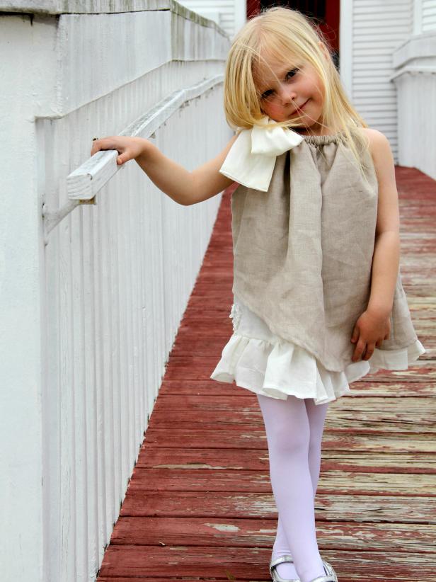 Diy Linen Flower Girl Dress For A Wedding How Tos Diy