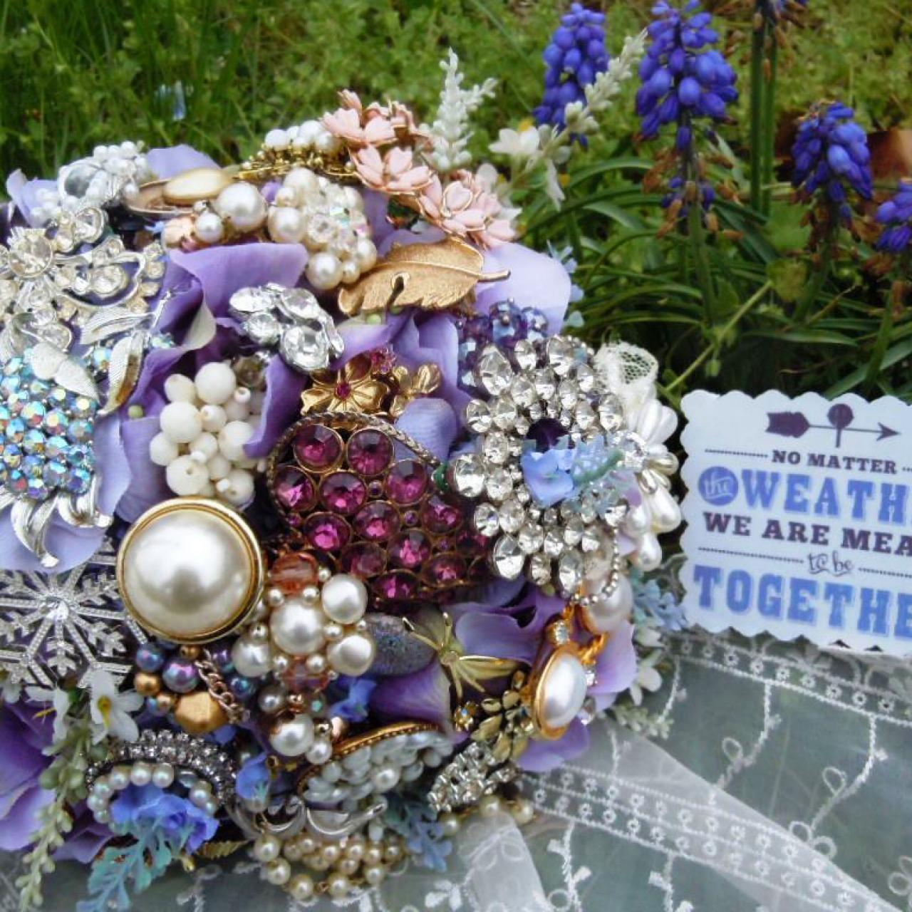 How to Make a Wedding Bouquet Out of Jewelry