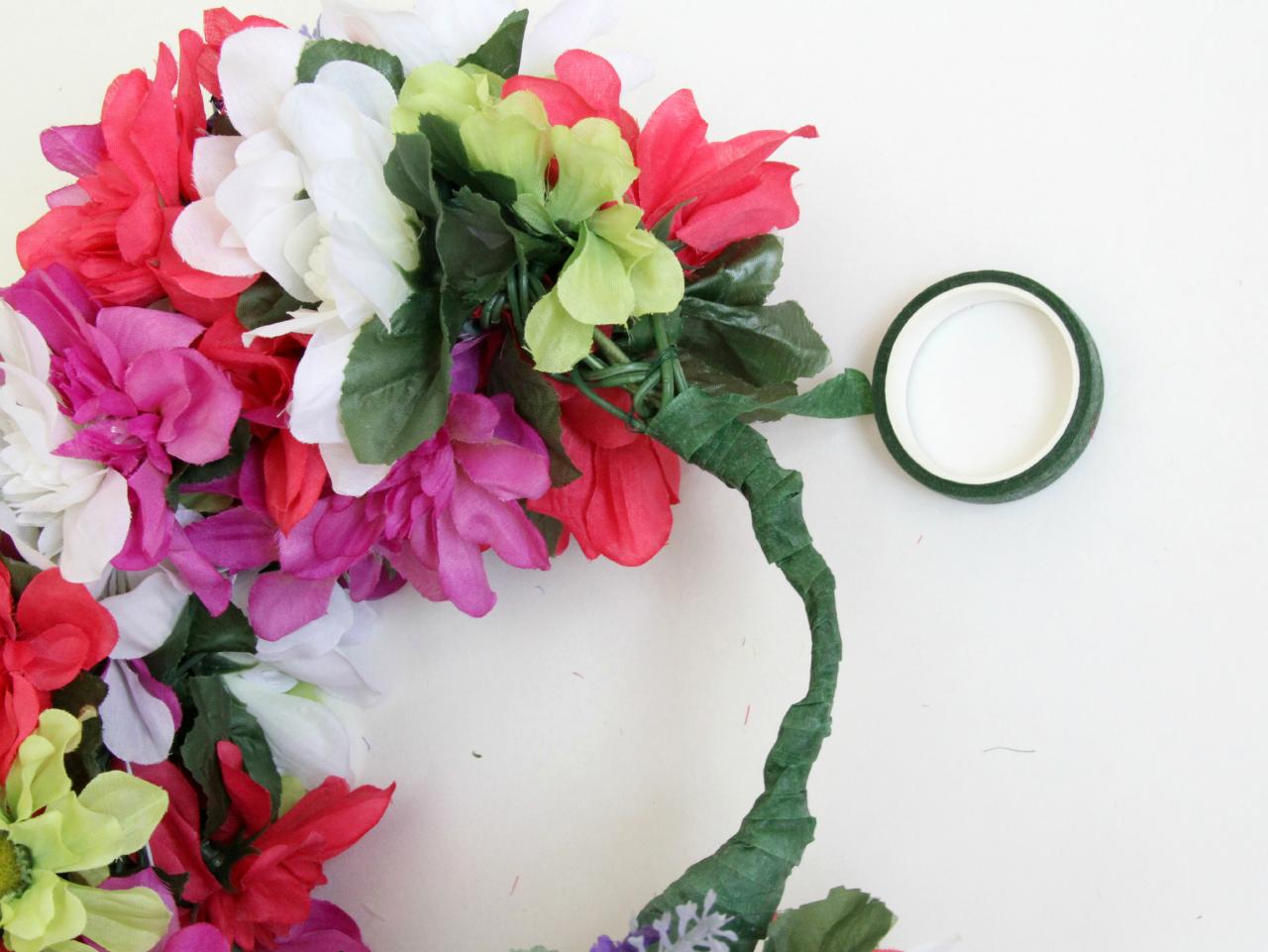 real flower head garland