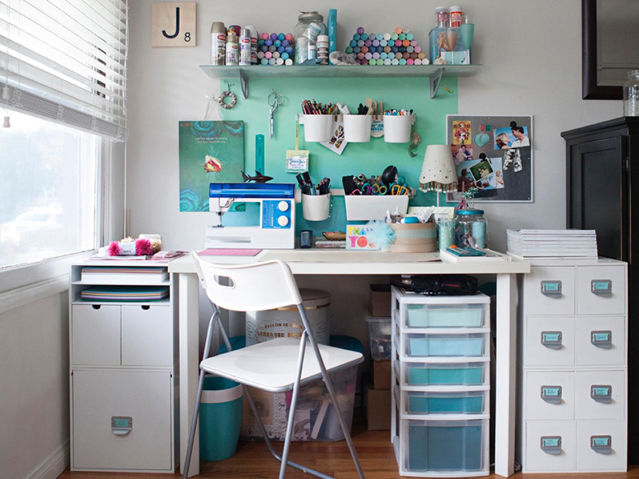 How To Make A Craft Room / How to Organize a Craft Room Work Space | The Happy Housie - Obviously, make sure it doesn't get too messy.