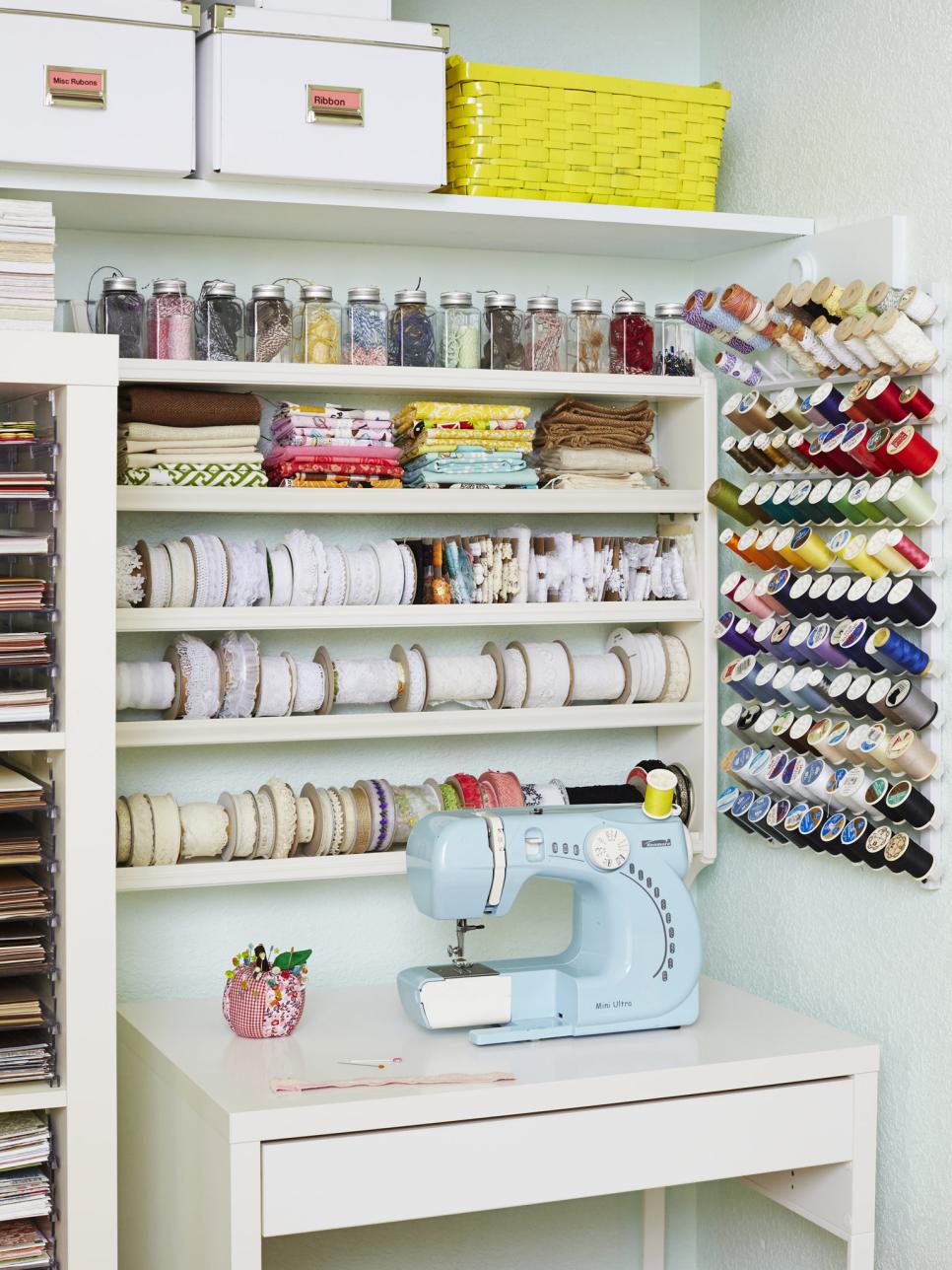 12 Creative Craft or Sewing Room Storage Solutions | DIY