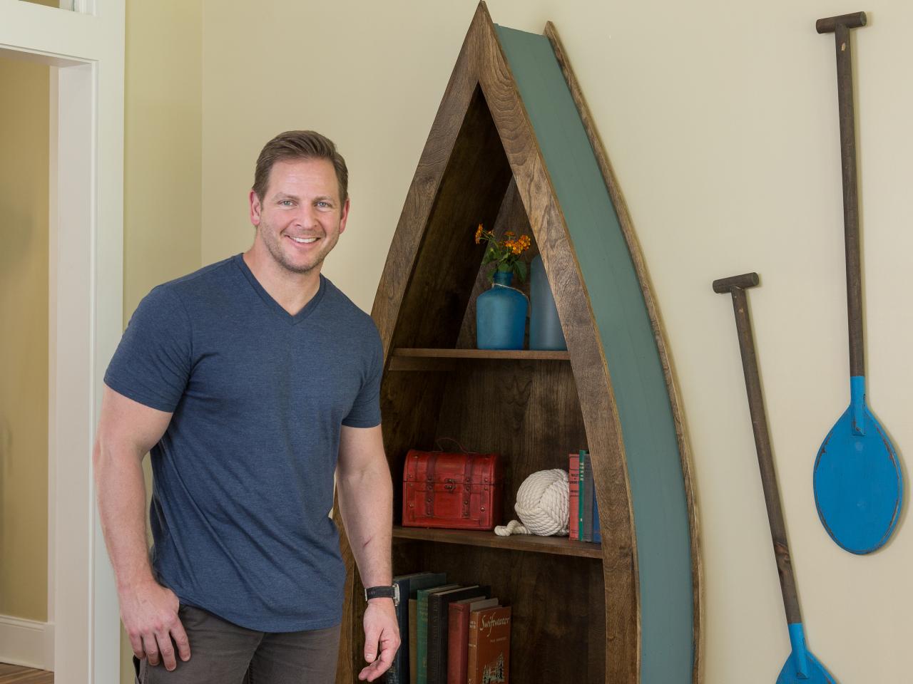 How To Build A Lake Inspired Boat Shelf, Wooden Row Boat Bookcase