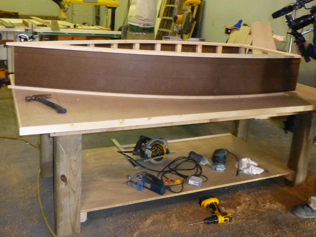 How To Build A Lake Inspired Boat Shelf, How To Build Boat Shaped Bookcase