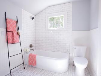 Bathroom with Dark Grouted Subway Tile