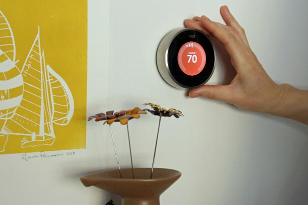 Program the new smart thermostat for your home.