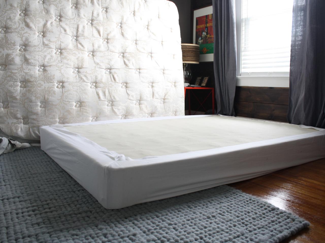 Boxspring With An Easy Fabric Wrap, How To Hide Box Spring And Bed Frame