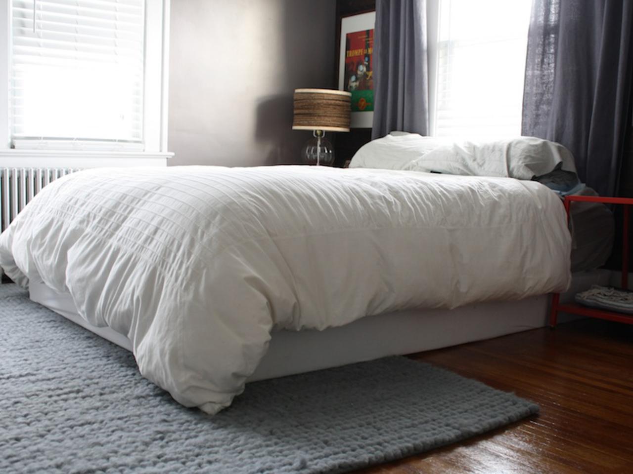 Boxspring With An Easy Fabric Wrap, How To Put Box Spring On Bed Frame