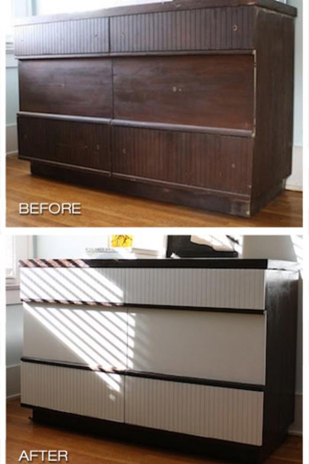 How To Refurbish An Old Dresser Using Stain And Paint Diy