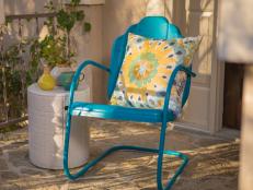 Metal Outdoor Chair with Pillow