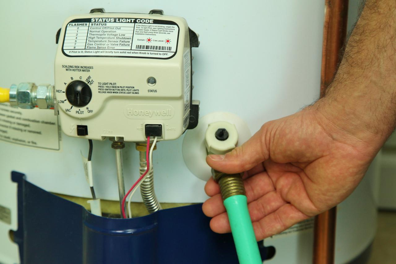 How To Drain A Water Heater, Drain Hot Water Heater Into Bathtub
