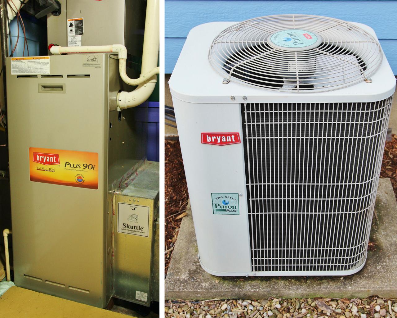 outdoor heating and cooling units