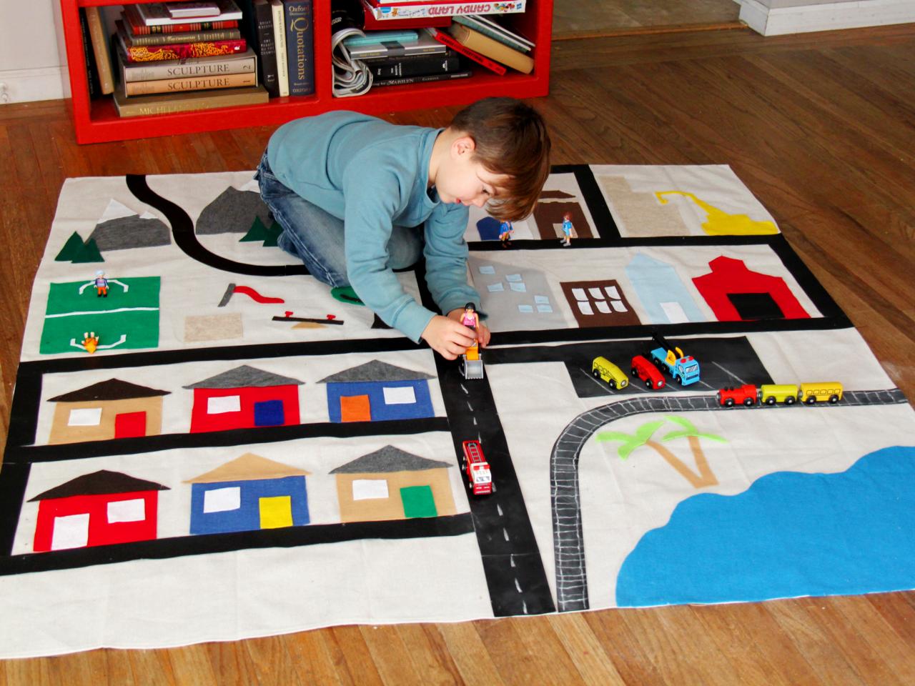 How To Make A Kid S Activity Rug, Train Rugs For Playing