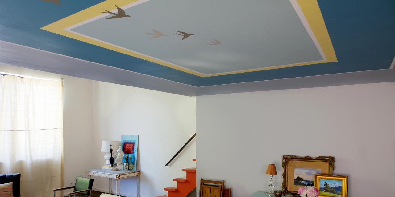 Learn How To Paint An Accent Pattern On Your Ceiling How Tos DIY