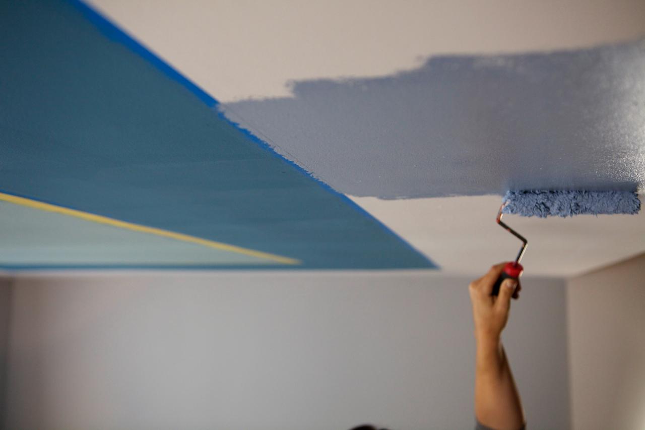 Learn How To Paint An Accent Pattern On Your Ceiling How