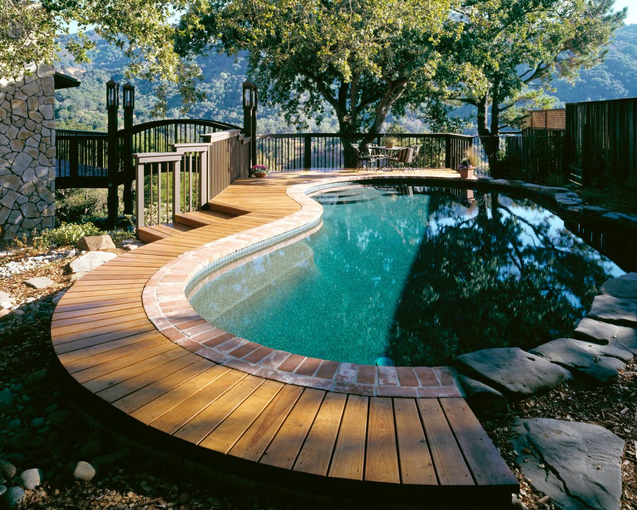 pool deck ideas inground