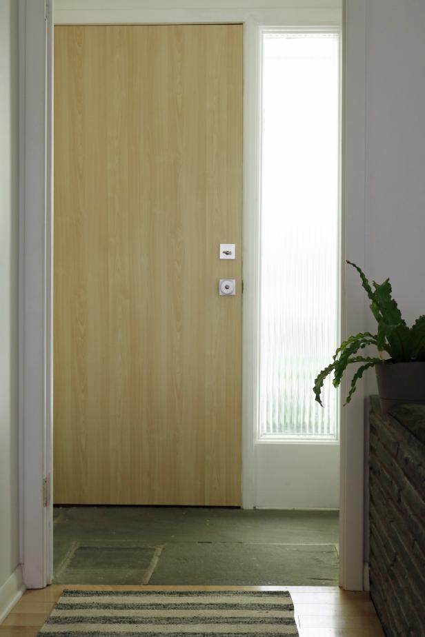update an interior door with vinyl adhesive wallpaper how tos diy update an interior door with vinyl