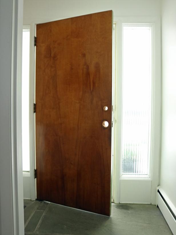 Update An Interior Door With Vinyl Adhesive Wallpaper How