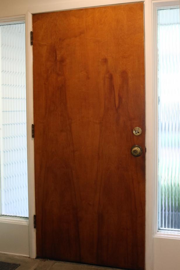 Update an Interior Door With Vinyl Adhesive Wallpaper | how-tos | DIY