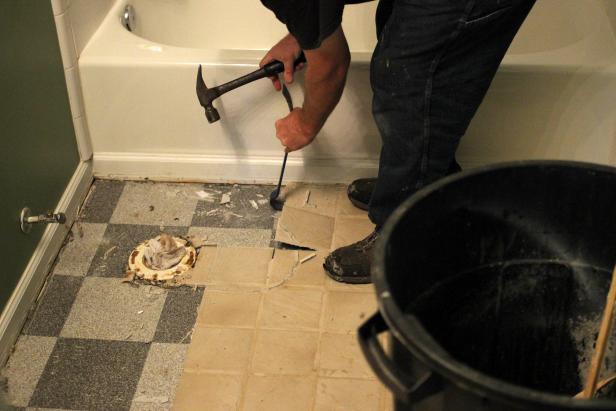 How To Remove A Tile Floor - How To Replace Bathroom Ceramic Tile