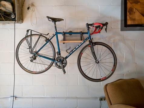 DIY Wall Bike Rack