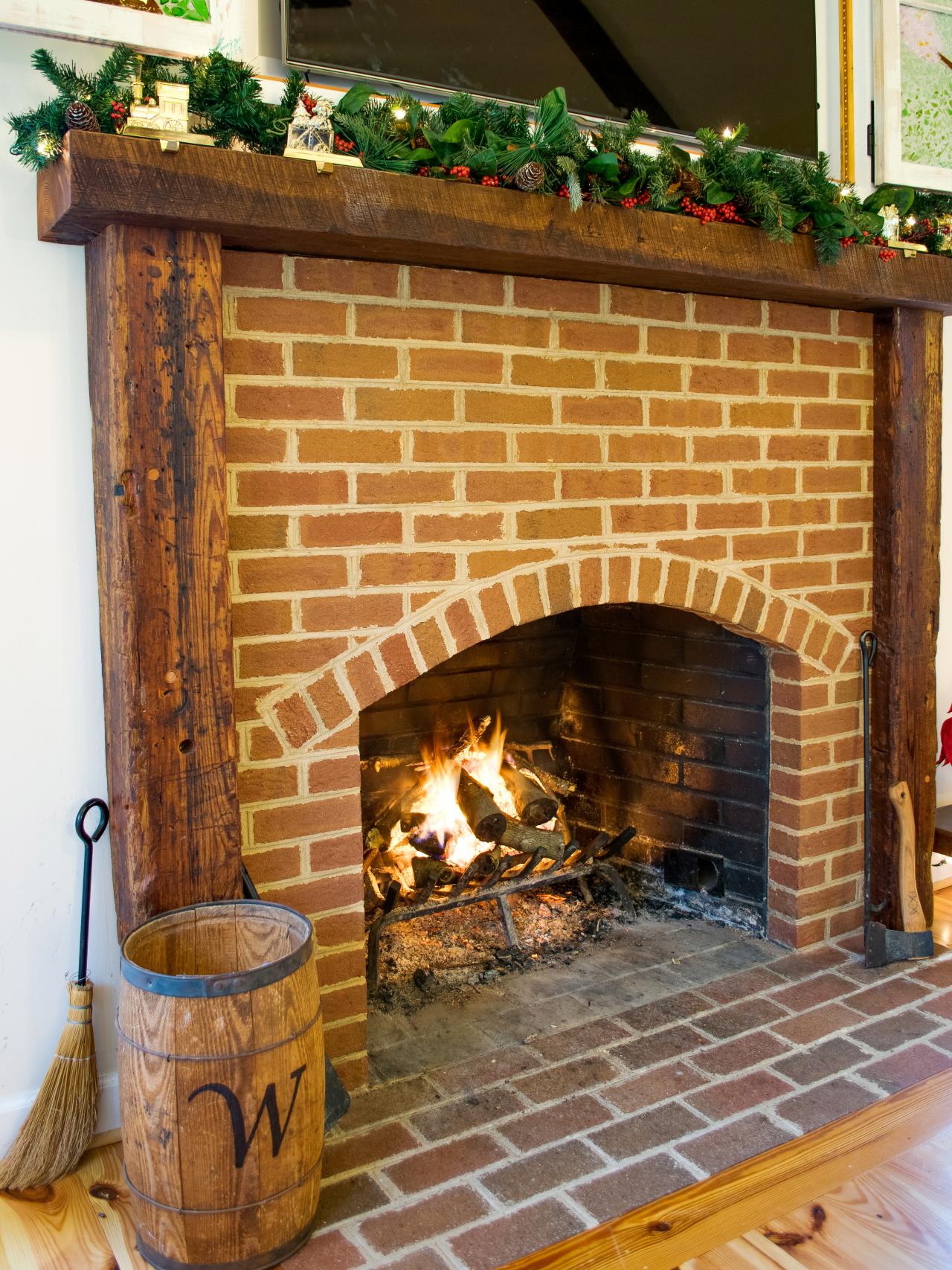 How to Build a Fireplace Mantel With Reclaimed Timbers | how-tos | DIY