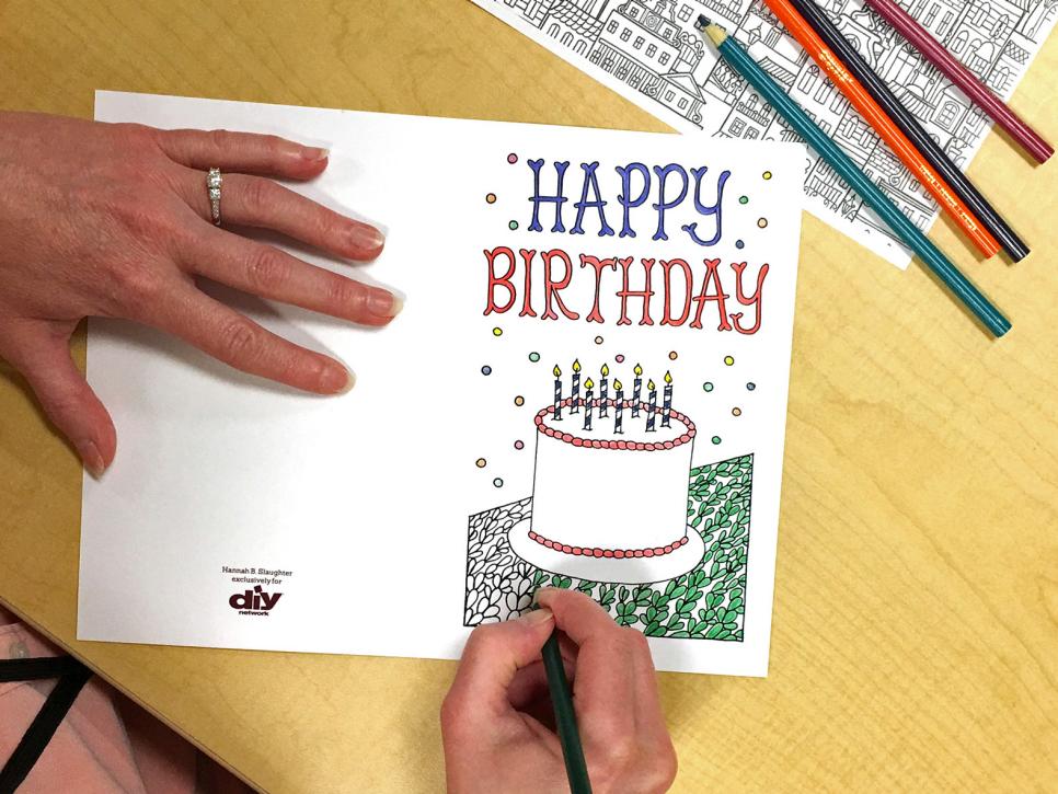 Free Downloadable Adult Coloring Greeting Cards Diy