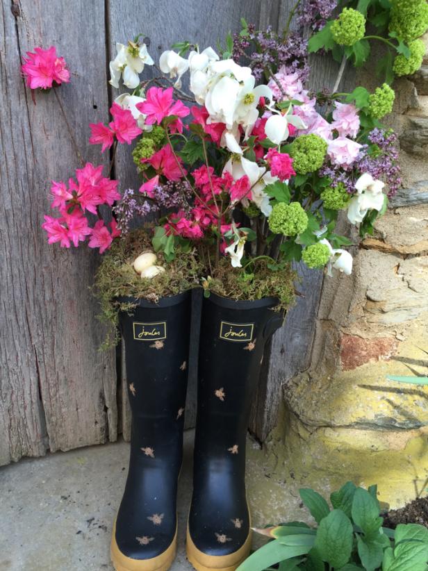 Flowers in Boots