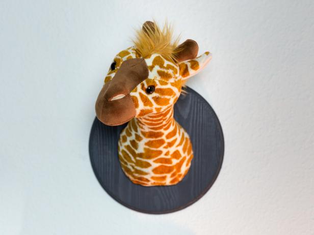 mounted stuffed animal head
