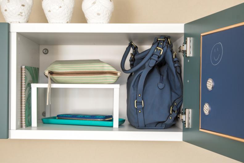 One of the best ways to stay organized is to have a designated spot for each family member’s important, daily stuff. Mom will always know where her purse is when it has its own place to be tucked into at the end of the day.