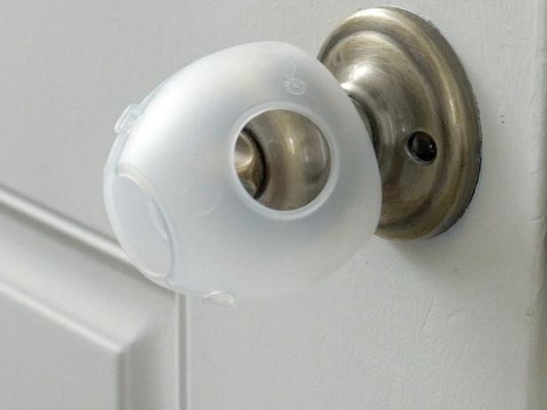 Where Do You Think Youâ  re Going?: Keep kids, especially any tiny sleepwalkers, inside with doorknob covers. The cover aims for tamper-resistance by spinning when little hands try to grab them but adults can easily grip the cover properly and open the door. They can be easly removed when everyone in the house is ok to have access.