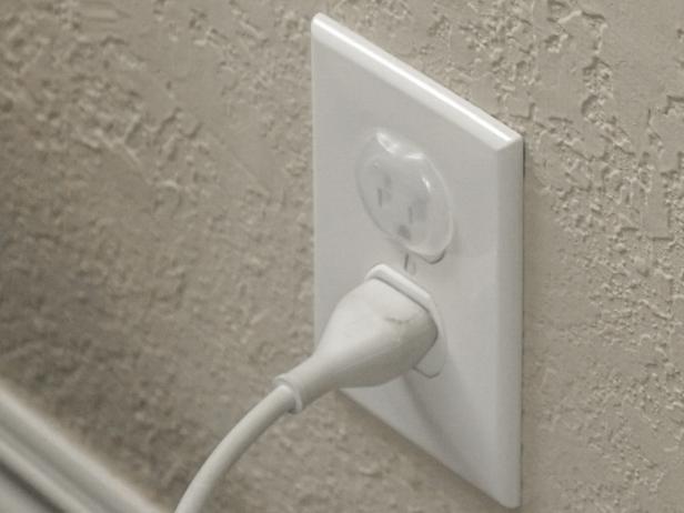 Cover Up:Because outlets are down on babyâ  s level, they become a tempting danger. To prevent this, place outlet covers, caps or plugs in all outlets not in use.