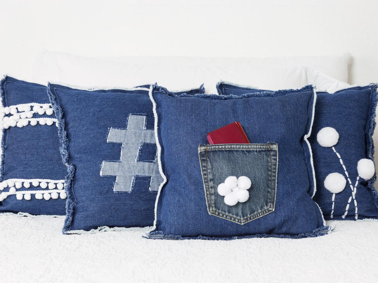 Upcycle Jeans Into Teen Bedroom Pillows Diy Network Blog Made